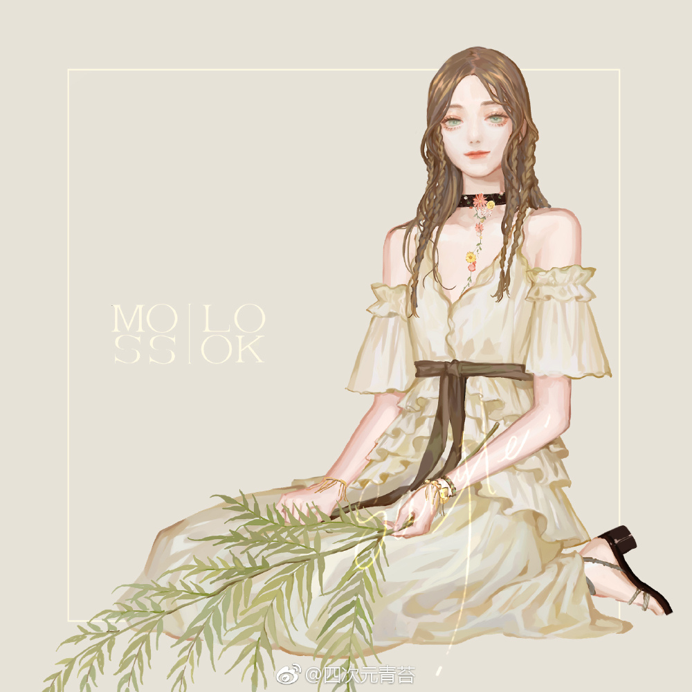 「桃子」画师moss 四次元青苔
