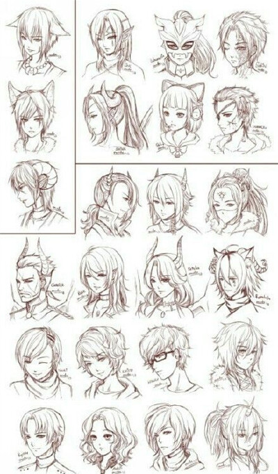 【绘画教程】素描漫画头发的画法，头上长犄角是什么体验，给喜欢画画的你