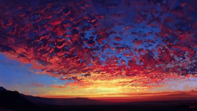 晚霞 天空 日落
