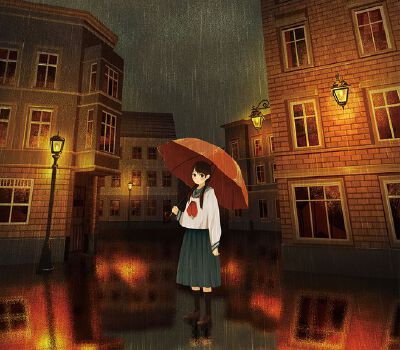雨夜在黑暗中流浪
狂风在暴雨中吟唱
撑起雨伞走过雨巷
怀念起那朦胧的影子
那时我们一起脚踏水溅
追逐彼此
脚步醉了记忆
踩着童真踏着流年
只是记忆中的你
此时已…