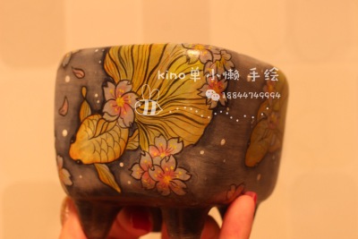 手绘花盆 多肉花器