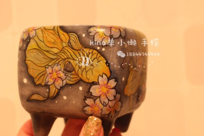 手绘花盆 多肉花器