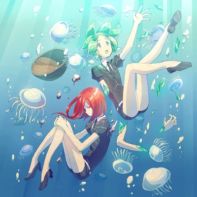 水中的梦幻二次元场景插画