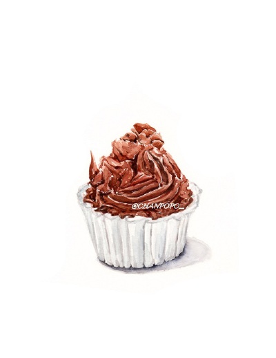 【小美食】水彩 手绘 绘画 插画 甜品 巧克力 