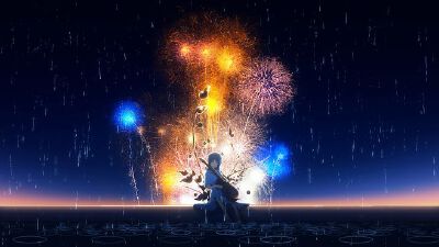 每個人的心裡
都有一個最像夏天的夏天
一個好像沒有盡頭
永遠過不完的夏天
穿白色連衣裙的少女
抱著吉他在吟唱
背後的花都競相開放
像迫不及待的思念
悄然到來
…