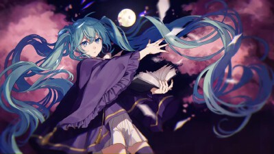 初音未来 花の散るらむ 画师：明野