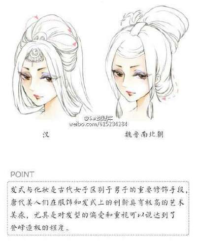发型，古代女子