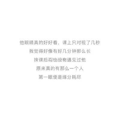 一见钟情
