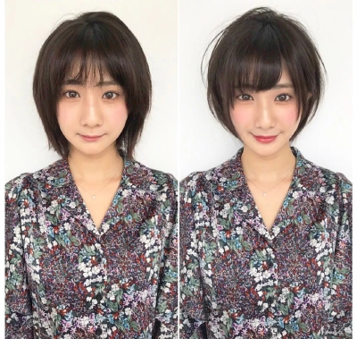 小脸发型修剪