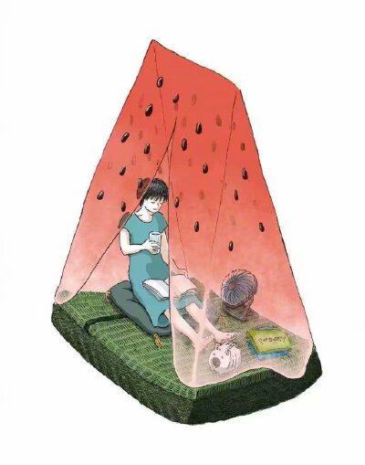 画师.まるみち 神仙画画 设计 樱花 食物 水果 蛋糕 