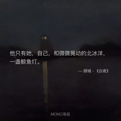 mono诗歌—顾城《白夜》