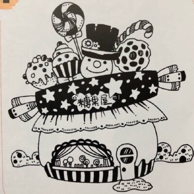 水彩笔 圣诞人