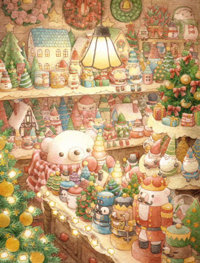 萌熊日常 圣诞节 绘师：ちっぷ（p id=5836393） 本作品id=72261154