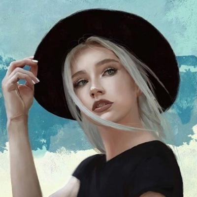 手绘女头
