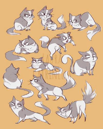 猫插画 素材 lauracatrinella
