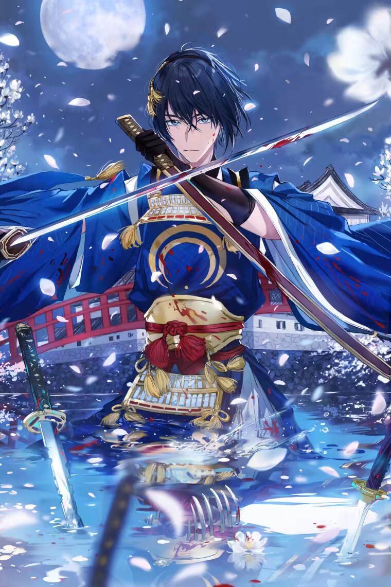 #刀剑乱舞# 三日月宗近
画师：ダンミル