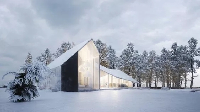 雪中建筑效果图