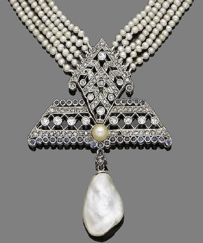 奢华珠宝I珍珠与钻石非凡的工艺，繁复、细腻、优雅、高贵在那个人文荟萃，艺术百花齐放的黄金年代…#遇见艺术# ​​​​