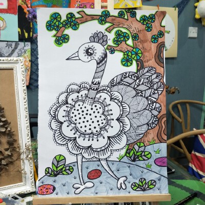 创意儿童画 创意线描