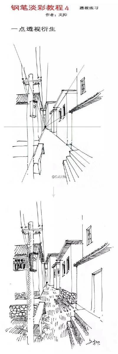 【 钢笔写生 设计绘制小技法… 】作者：文抑 ​
