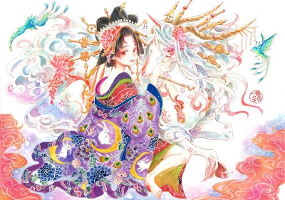 花魁戯獣図絵巻 绘师：猫月ユキ（p id=2077206） 本作品id=76737921