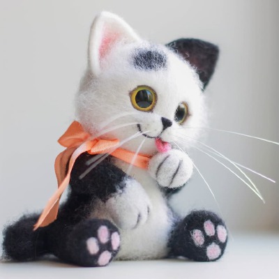 可爱的羊毛毡猫猫 By_lizasiama (ins)
