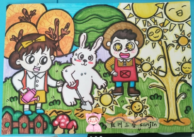 情景画 种太阳