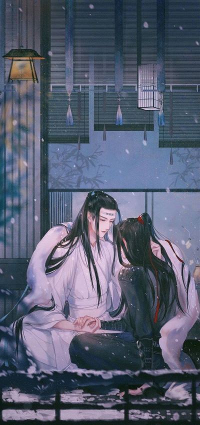 蓝忘机魏无羡 雪景白天夜晚两版cr微博@清风澈
