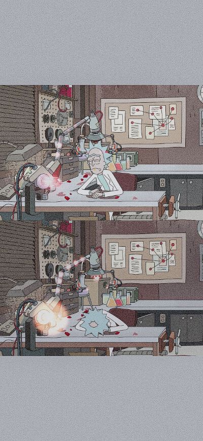 《瑞克和莫蒂》颗粒感壁纸