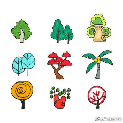分享一波简笔画小物件给大家~马住和孩子画起来↓↓↓（via 千早小晚）