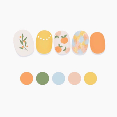 春夏秋冬插画美甲了解一下