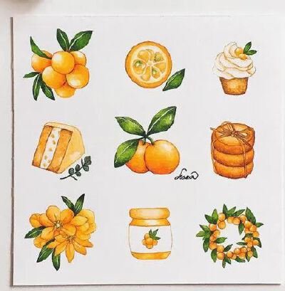 画进手账里的清新小物件
图片来源：ins@hana_illustration
喜欢快点抱走吖~
Biu~