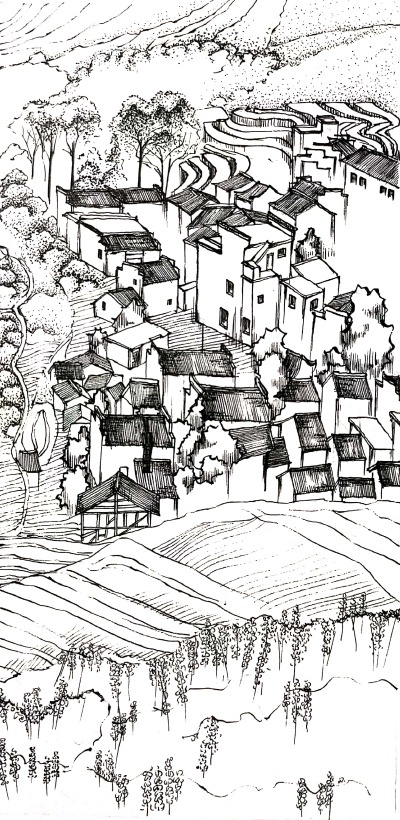 钢笔素描创作