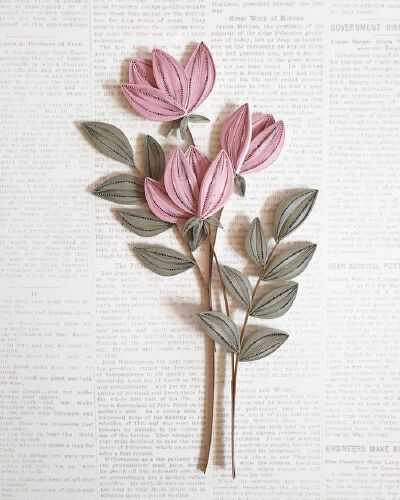 清新的衍纸作品 Hae Kyoung Kim