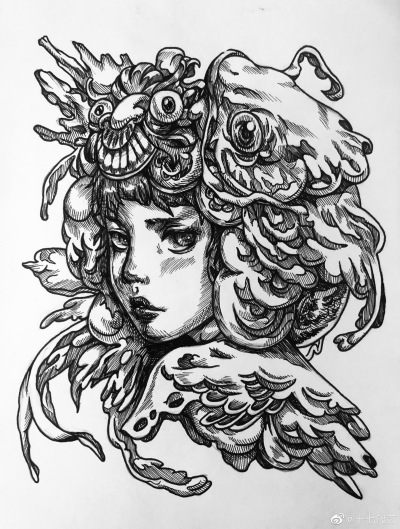 暗黑风纹身手稿tattoo