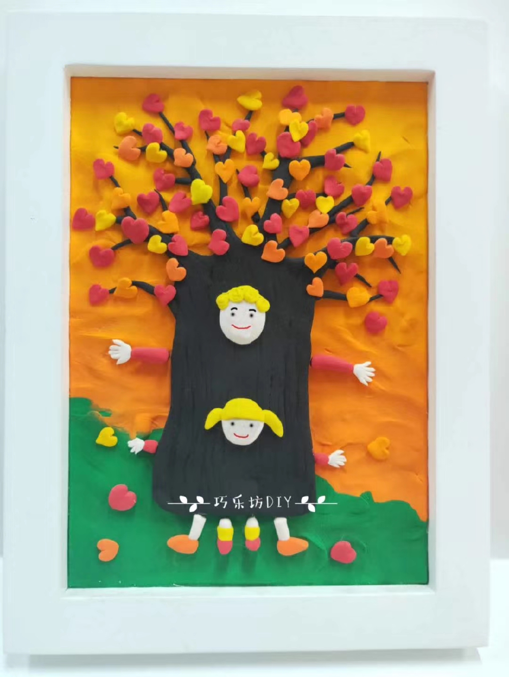 父亲节粘土画
