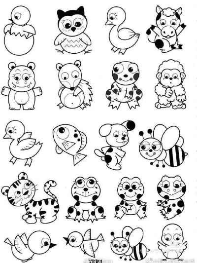 动物简笔画素材