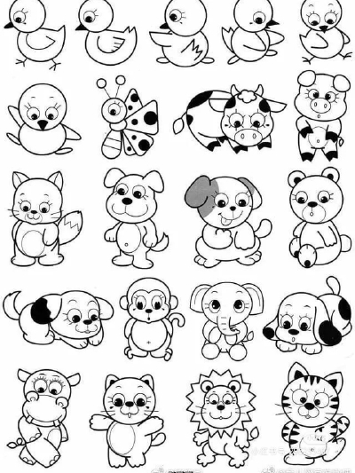 动物简笔画素材