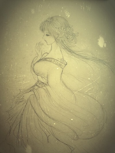 手绘古风美女